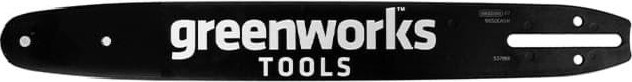 Шина для пил Greenworks 30 см, Шаг цепи; 3/8, Ширина паза шины; 1,1 мм, Кол-во ведущих звеньев; 45