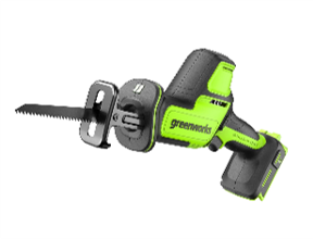 Пила сабельная компактная аккумуляторная Greenworks Арт.1200507, 24V, бесщеточная, без АКБ и ЗУ. — изображение 2