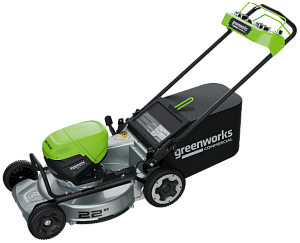 Газонокосилка аккумуляторная Greenworks Арт. 2519407, 82V, 56см, с алюминиевой декой, самоходная, бесщеточная, без АКБ и ЗУ — изображение 2