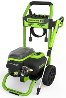 Мойка высокого давления аккумуляторная Арт. 5106207, 60V, 250 бар, бесщеточная, с портом на 2 АКБ — изображение 3