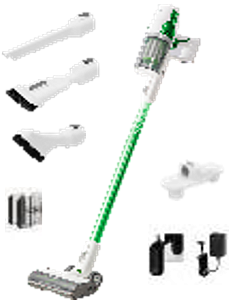 Пылесос вертикальный акк. Greenworks SV24532, 24V, б/щет, 350 Вт, 21 кПа, 4 насадки, LED, белый+зеленый, без АКБ с ЗУ (4702007) — изображение 2