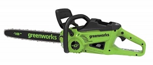 Цепная пила аккумуляторная Greenworks Арт. 2008807UB, 40V, 40 см, 2000 Вт, бесщеточная, c 1хАКБ 4 Ач И ЗУ — изображение 2