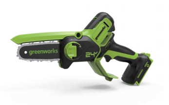 Цепная мини пила аккумуляторная Greenworks Арт. 2008207, 24V, 10см, без АКБ и ЗУ — изображение 3