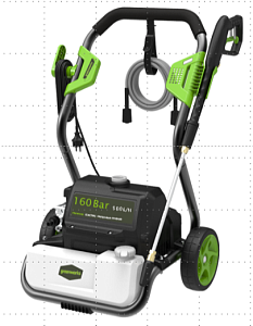 Мойка высокого давления электрическая Greenworks Арт. 5106807, 2800 Вт, 160 бар — изображение 2